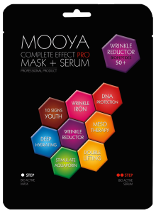 MOOYA COMPLETE EFFECT DEEP WRINKLE REDUCTION & LIFTINGWITH BIO PEPTIDES MASK+ SERUM