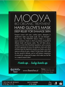 MOOYA BIO ORGANIC  ZABIEG NA DŁONIE „EKSPRESOWA REGENERACJA” 2 RĘKAWICZKI 