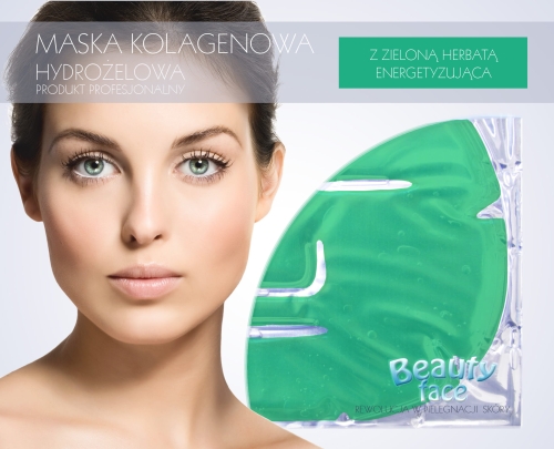 WITAMINOWO ENERGETYZUJĄCA KOLAGENOWA MASKA BEAUTYFACE ZIELONA HERBATA I WITAMINY