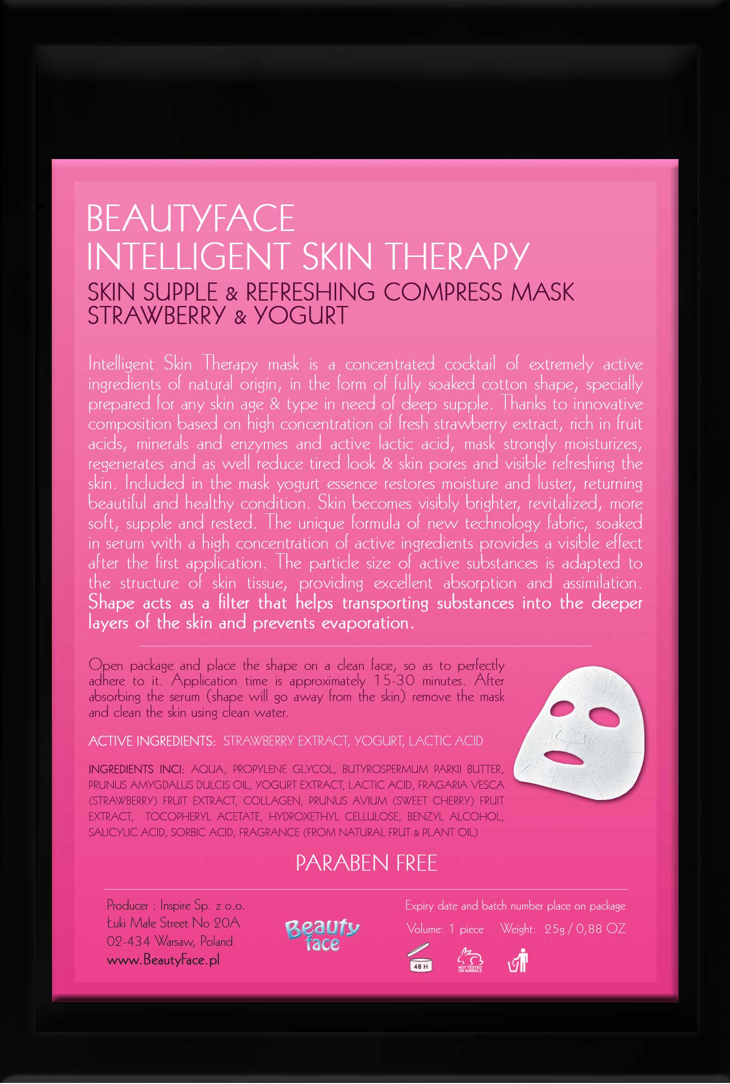 Intelligent Skin Therapy maska kompres z jogurtem i truskawkami
