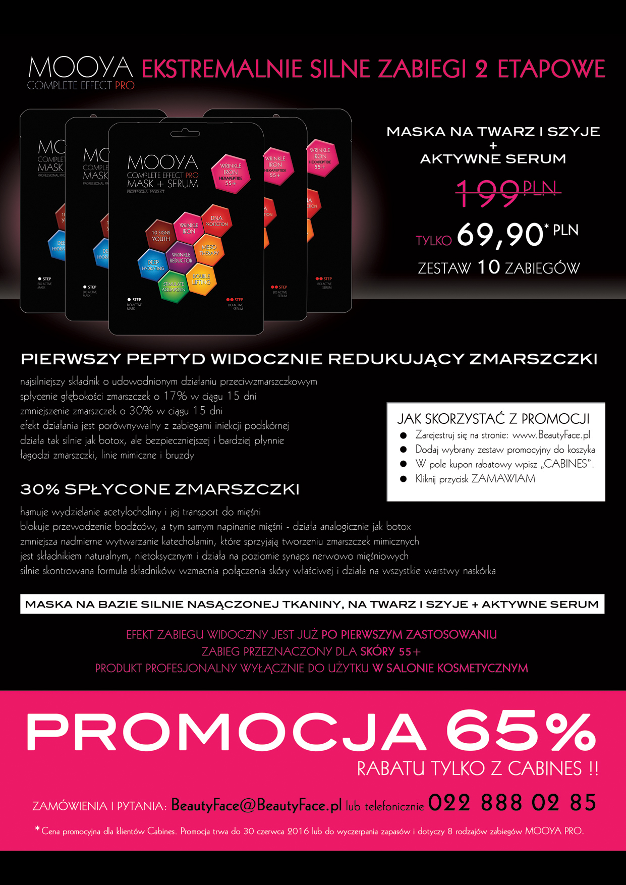 mooya comlete efect pro s promocja maska + krem tylko dla salonów